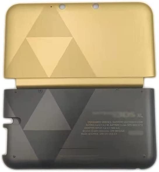 Image of Top & Bottom Faceplate Cover Plate Case Housing Shell for 3DS XL /LL Console Front Back Cover (Limited Gold)