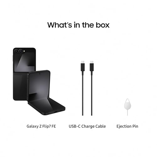 Image of Samsung Galaxy Z Flip7 FE, 128GB, Black - Unlocked (Renewed)