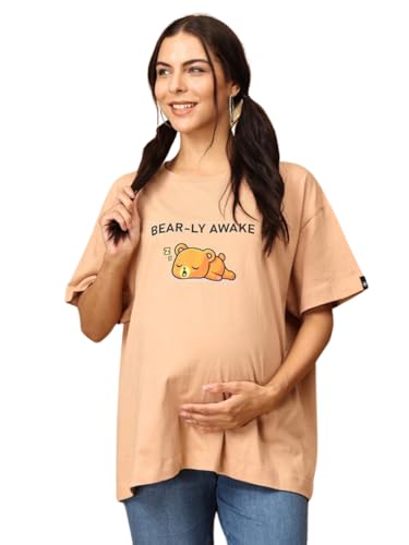 Image of The Mom Store Mom T-Shirt | Cotton | Pre and Post Pregnancy | Quirky Statements | Comfortable | Oversized