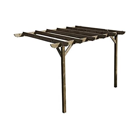 Wooden Garden Pergola Kit with Shade Canopy Cover