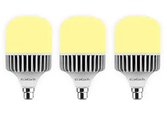 EcoEarth Dome 50-Watt B22 High Power LED Bulb (Warm White 3000K) Pack of 3