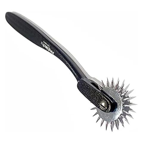 Nadelrad, Nervenrad, Zackenrad nach Wartenberg für Sensibilitätstest, Neurologisches pinwheel Neurotest Rostfrei 17 cm 1 rad, Schwarz Cover