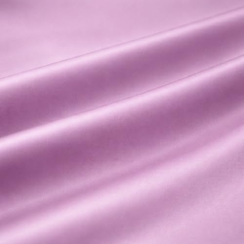 Image of LANE LINEN 100% Cotton Satin Fantasy Bedsheet Double Size - Lilac