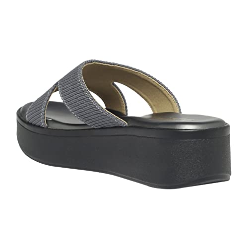Image of MONROW Inaya Mesh Wedge Heels for Women, Girls | Fancy & Stylish Heel sandals, Casual, Comfortable Fashion Heel Sandal