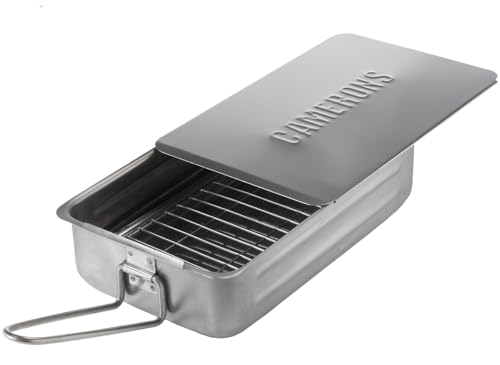 Camerons Gourmet Mini Stovetop Smoker - Stainless Steel BBQ Smoker Box w/Wood Chips & Recipes -...