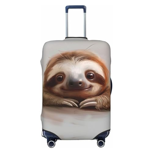 Adorable Sloth Print Washable Luggage Cover Fashion Suitcase Protector Cover Fits 18-32 Inch Luggage