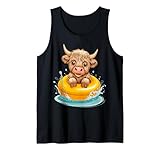 Cute Highland Cow Duck Pool Float Summer