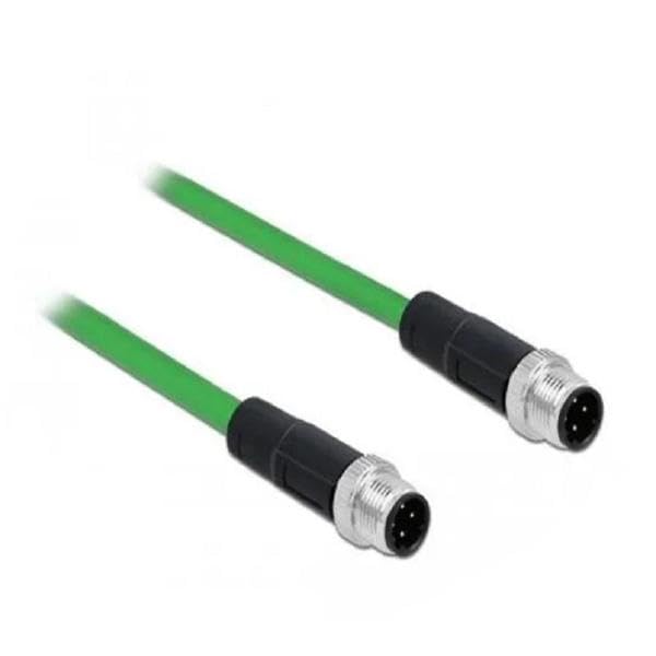 Delock Network Cable M12 4 Pin D-Coded TPU 5m
