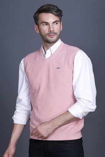 Image of V Neck Cotton Half Sweater for Man Winter Wear - Pullover Sweater for Men