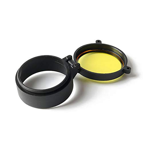 Rifle Scope Cover Quick Flip Spring Up Open Lens Cover Cap Eye Protect Objective Cap for Caliber 29 Sizes (46mm)