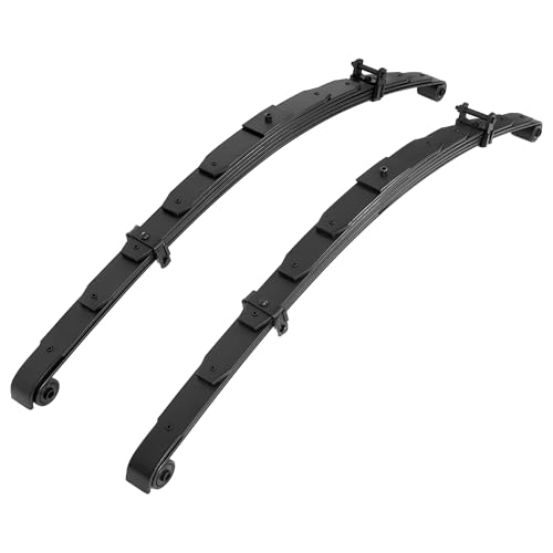 ALMULOO 3.5' Lift Rear Leaf Spring Compatible with 2005-2023 Toyota Tacoma 2WD 4WD Steel Powder Coated Black (2PCS)