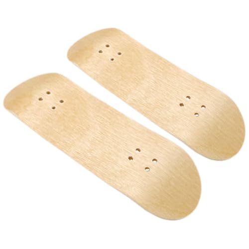 VICASKY 2pcs Mini Finger Skateboard Decks Wood Replacement Boards for DIY Fingerboards Easy Wheel Installation Smooth Surface Safe for Beginners Pros
