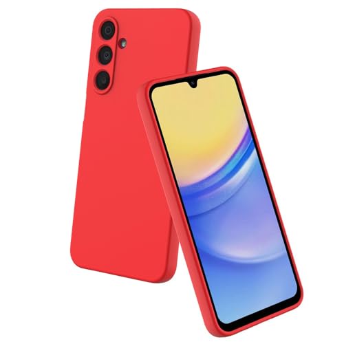 Image of Back Cover for Samsung Galaxy M16 5G / F16 5G | Full Camera Protection | Premium Liquid Silicon Case | Flexible Bumper Case for Samsung Galaxy M16 5G / F16 5G (Red)