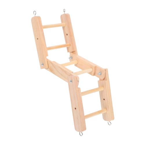 Abaodam Foldable Parrot Ladder for Bird Cage Climbing for Beak Claw Grinding Safe for Macaws Parakeets Small Pets Promotes Activity Easy