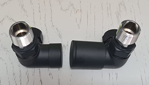 Valves d'angle pour sèche-serviettes noir mat finition luxe Team Controls - 6