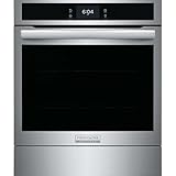 Frigidaire Gallery 24 in. Single Electric Wall Oven Self-Cleaning with Air Fry, Steam Bake and True Convection in Stainless Steel GCWS2438AF