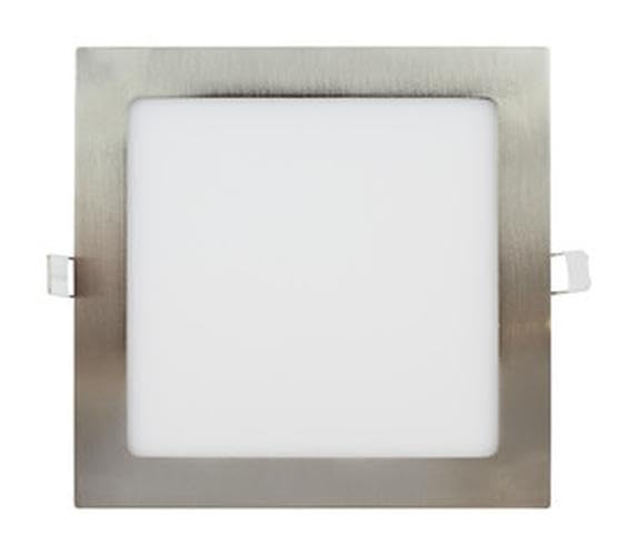 Downlight LED 18W carré nickel EMP.CA plafonnier encastrable salon