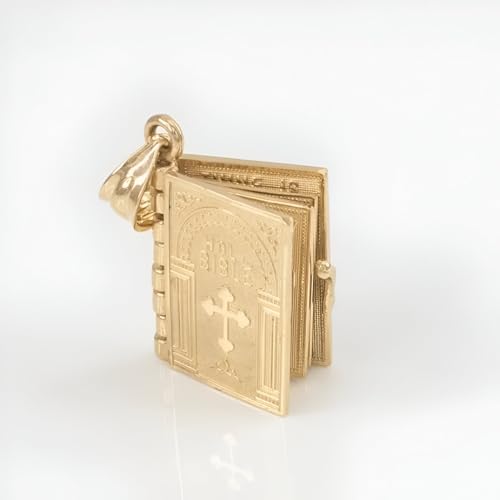 925 Sterling Silver Openable Holy Gold Serenity Prayer Necklace, 14k Yellow Gold Lords Prayer Necklace - Punk Bible Necklace For Men Women, Cross Necklace With Bible Verse4