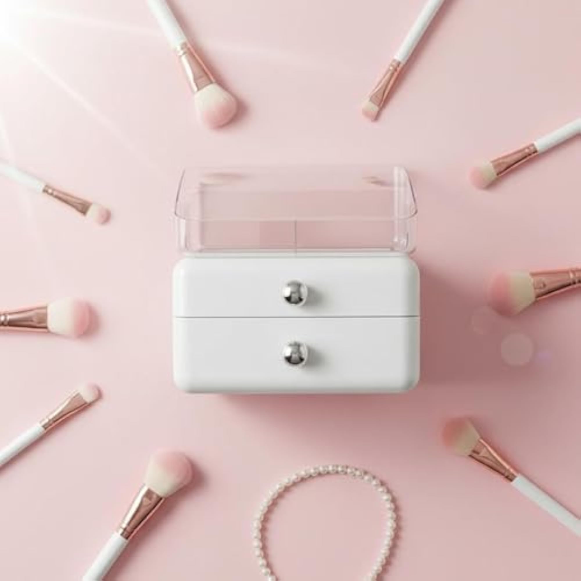 Desktop Cosmetic Organizer with Drawers