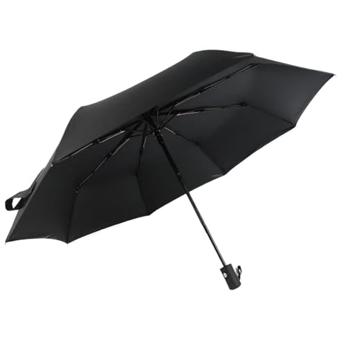 YCXMBH Paraguas de Viaje Grande de Moda, Resistente al Viento y al Agua, con Apertura y Cierre automáticos.(Black)