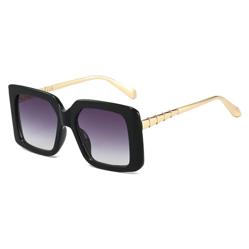 LJCZKA Gafas de Sol Cuadradas Grandes para Mujer Hombre Gafas de