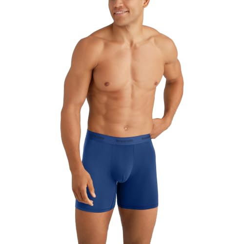 Image of Tommy John Men's Luxe Modal 6 inch Mid-Length Boxer Brief Underwear 3-Pack | 3 Pack, Stay-Put Waistband, Luxury Soft, Machine Wash, Contour Pouch for Comfort and Control, Tagless, Stretch Style