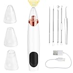 Aspirateur Pour Points Noirs, 3 Modes avec 3 Têtes Interchangeables, Aspirateur Point Noir Extracteur Points Noirs Visage Tire Comedon Points Aspirateur Points Noirs Professionnel Visage