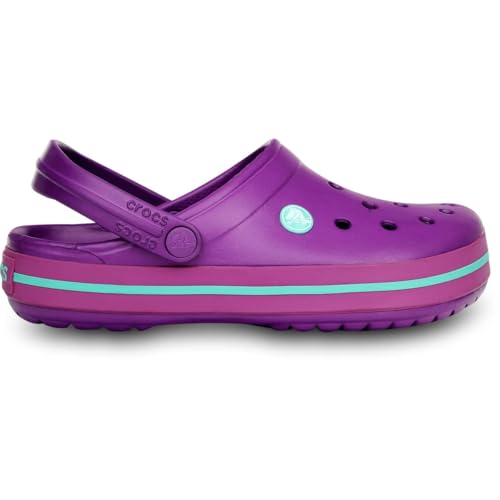 Image of Crocs Women's Crocband Clog | Comfortable Slip on Casual Water Shoe, Purple Amethyst Viola, 9 UK Men / 10 UK Women