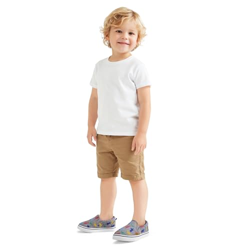 Image of K KomForme Boys & Girls Slip on Shoes, Toddler Canvas Walking Shoes | Lightweight, Comfortable