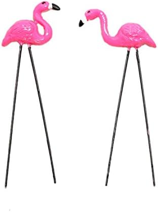 Fiddlehead Fairy Garden Retro Miniature Flamingo Picks (Set of 2) Assorted #16813