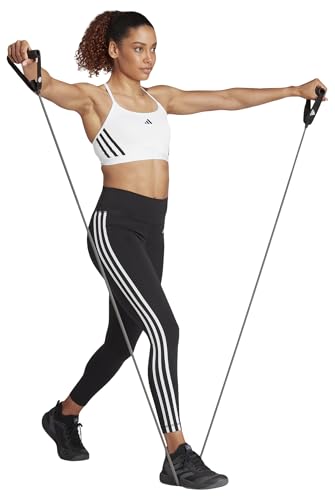 adidas Women's Aeroreact Training Light-Support 3-Stripes Bra Sport-BH, White/Black, S C-D – Ansicht 6
