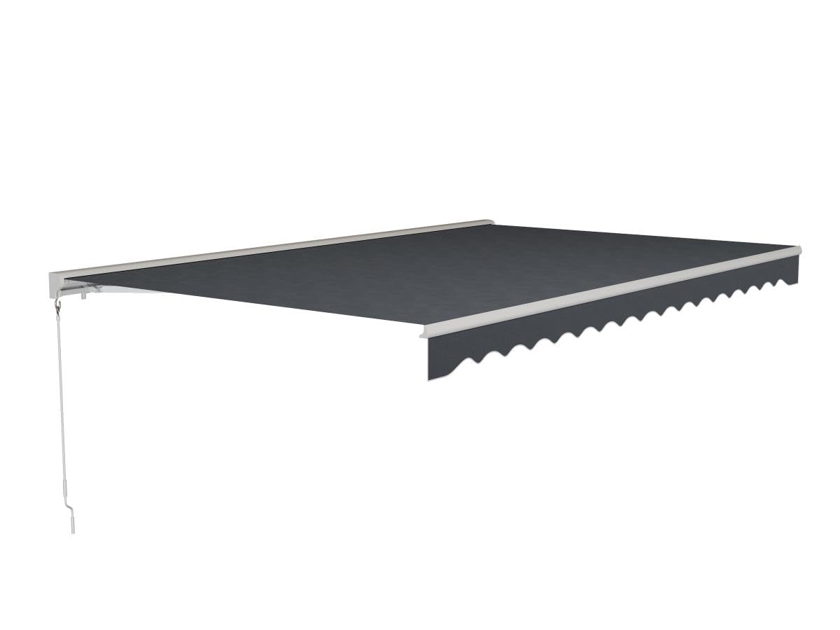 Vente-​unique - Store banne motorisé avec Semi-​Coffre 5 x 3 m - Anthracite - COFANA