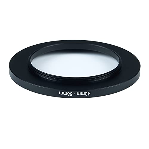 Image of 43mm to 58mm Step-Up Ring Filter Adapter for All Brands UV ND CPL Metal Ring Step-Up Rings Adapter Filter (43mm-58mm)