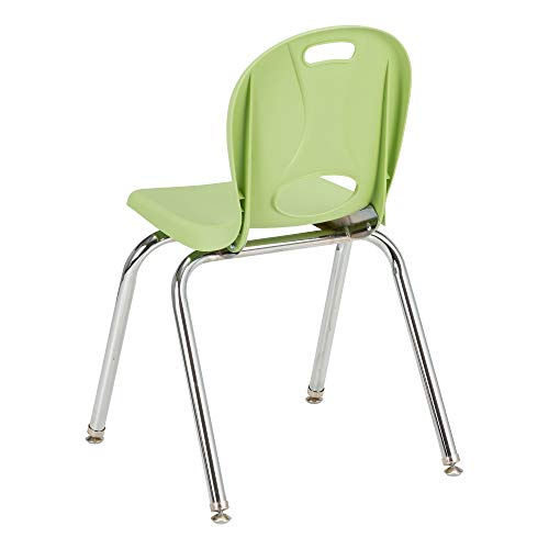 Image of Learniture LNT-116-CSW-GA Learniture Structure Series School Chairs for Classroom, 16 inch Seat Height, Green Apple, Pack of 4