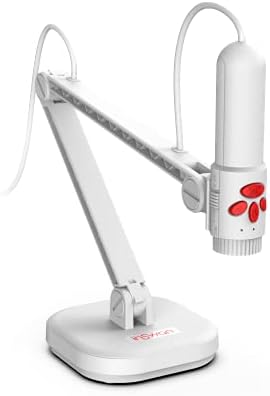 INSWAN INS-3 Detachable USB Document Camera for Teachers, built-in Mic, Light, Dual-Mode Autofocus, Windows, MacOS,Chromebook Compatible for Remote Teaching, Distance Learning, Webcam Web Conferencing