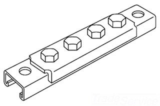 Kindorf B-948 Channel Joiner, 4 Holes, 6 in L x 12 ga THK, Steel