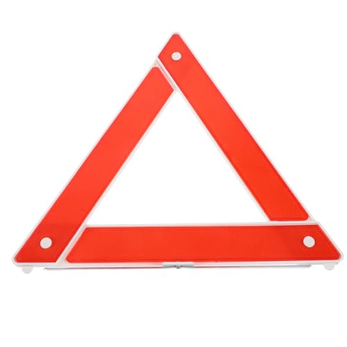 Happyyami Triangle Warning Sign Kit for Trucks Portable Safety Triangle High Visibility Emergency Roadside Sign Durable Construction Essential Truck