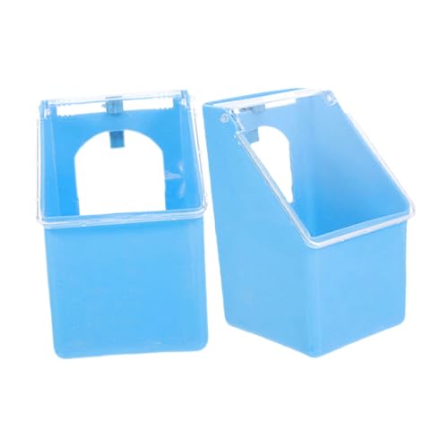 ibasenice 2個 鳩ケージ用大容量プラスチック製餌入れ 飛び散り防止耐久設計 鳥用給水器付き 吊り下げ式インコオウムケージアクセサリー