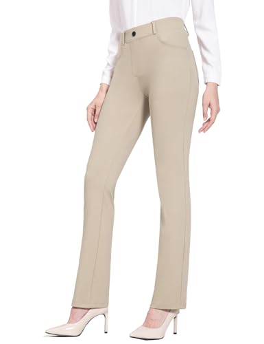 baleaf Khaki Yoga Work Pull On Pants