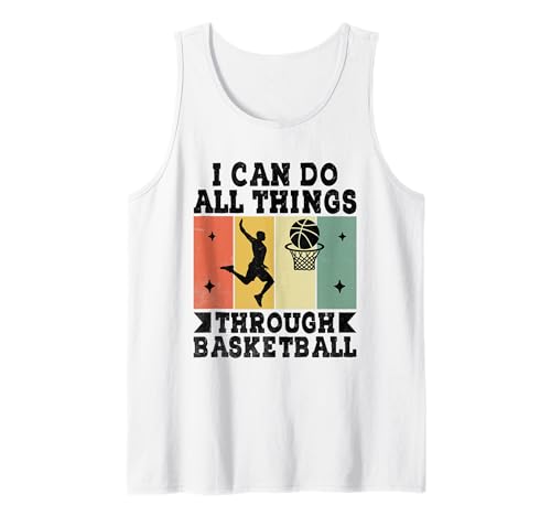 Puedo hacer todas las cosas a través del jugador de la cancha de tiro de baloncesto Camiseta sin Mangas