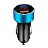 2,4 A Digitalanzeige, KFZ-Ladegerät, Doppel-USB-A-Schnellladeadapter...