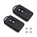 eMagTech Lot de 2 coques de clé de voiture à 2 boutons avec télécommande pliable et interrupteur tactile compatible avec Micra Xtrail Qashqai Juke