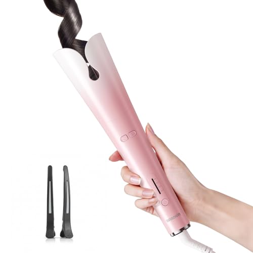 Automatic Curling Iron with 500 Million Ionic, BABONIR 1.25'' Ceramic Rotating Curling Wand with...