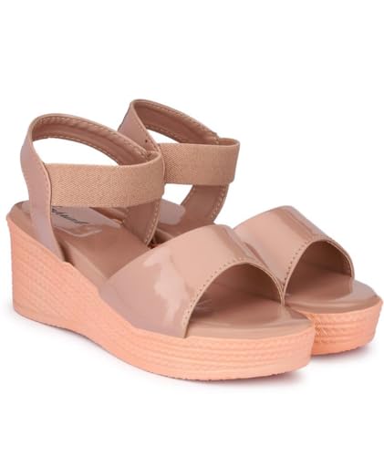 Image of WUGATTI Women's Synthetic Slip-On Comfortable, Trendy & Casual Wedges Sandal