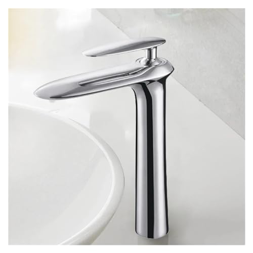 洗面器の蛇口温水および冷水真鍮黒バスルームミキサータップシングルハンドル洗面器水シンクミキサータップ、キッチンシンクの蛇口