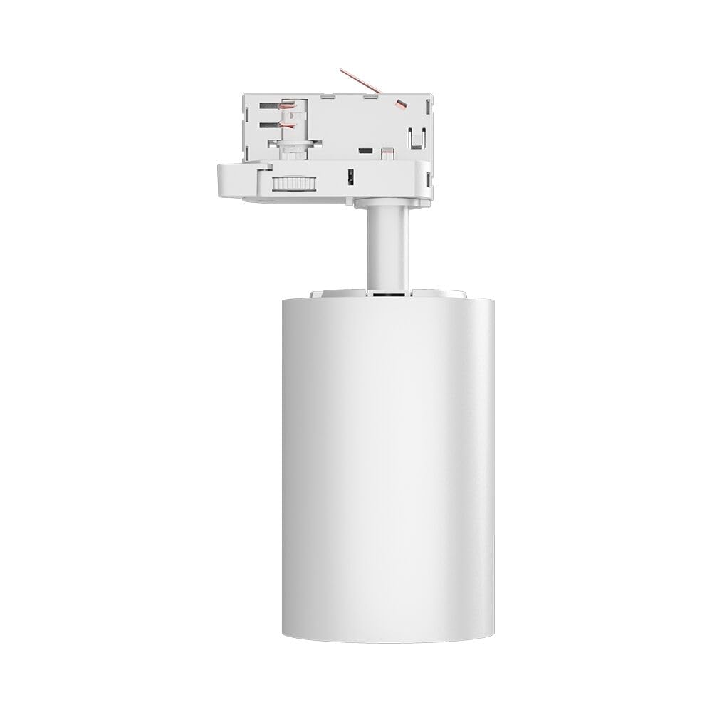 Braytron LED-Schienenstrahler 30 Watt 3-Phasen 4-Draht Dreh- und schwenkbares Schienenlicht 3CCT Warmweiß -Kaltweiß 3420 lm Aluminium Deckenleuchte für Innenbeleuchtung Schienensystem in weiß