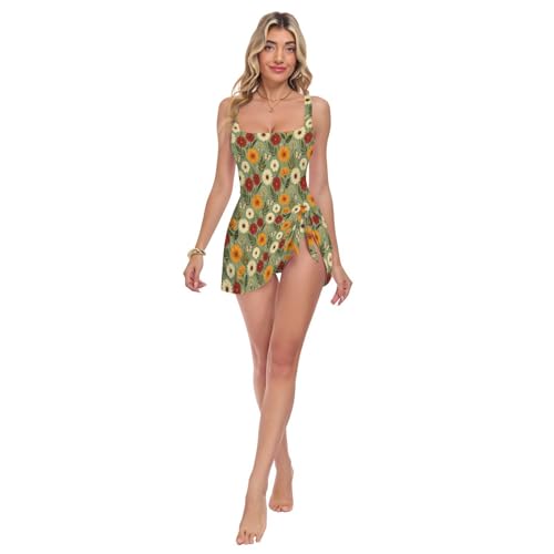 Maillot de bain une pièce de qualité supérieure imprimé floral