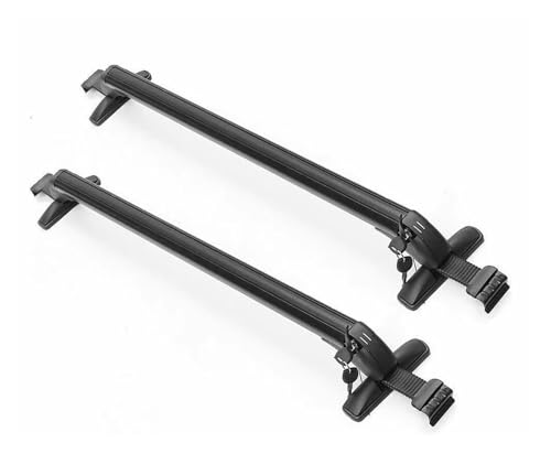 Barras techo coche universales de aluminio negro con cerradura de seguridad