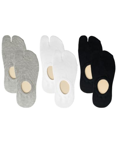 Calcetines Tabi para mujer de corte bajo, el pack de 3 pares para lucir mocasines con comodidad