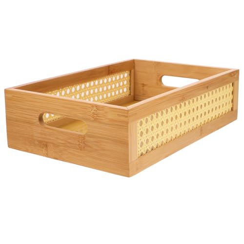 Panier de rangement en bambou tressé pour trier les petits objets